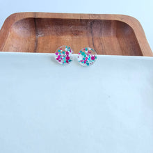 Load image into Gallery viewer, Sophie Studs - Blue Violet Confetti