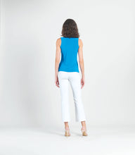 Load image into Gallery viewer, Sleeveless V-Neck Center Front Tie Top: NAVY