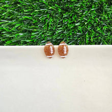 Load image into Gallery viewer, Glitter Football Studs // Game Day