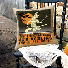 Load image into Gallery viewer, Heritage Lace - Halloween Party 18x18 Natural Orange Black Pillow Cover
