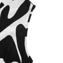 Load image into Gallery viewer, Summer Sleeveless Leaf Print Jumpsuit : Black / White