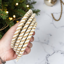 Load image into Gallery viewer, Candy cane Coasters, Red White Christmas Coaster Set: Red-4pk