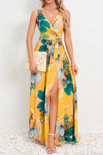 Load image into Gallery viewer, UNISHE - Wrap V Neck Pleated Maxi Floral Dress With Sash HYG150: White / S
