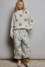 Load image into Gallery viewer, Pol Clothing - Christmas-Inspired Cozy Chenille Sweater Cropped Fit Top: CREAM / S