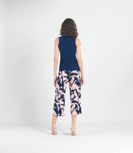 Load image into Gallery viewer, Sleeveless V-Neck Center Front Tie Top: NAVY
