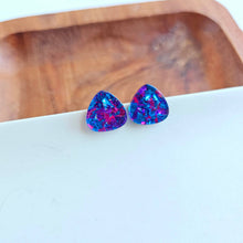 Load image into Gallery viewer, Gemma Studs - Purple Sparkle