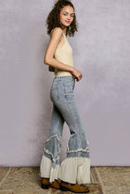 Load image into Gallery viewer, Vintage Washing Solid Double Gauze Ruffle Twill Pants: DENIM