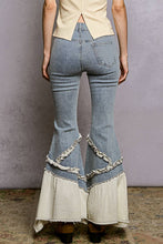 Load image into Gallery viewer, Vintage Washing Solid Double Gauze Ruffle Twill Pants: DENIM