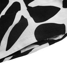 Load image into Gallery viewer, Summer Sleeveless Leaf Print Jumpsuit : Black / White