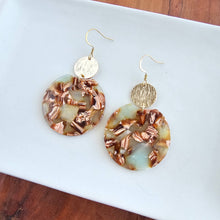Load image into Gallery viewer, Zoey Earrings - Seafoam & Rust // Fall, Jewelry, Gifts