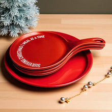 Load image into Gallery viewer, Red Christmas Spoon Rest | Funny Holiday Kitchen Gift Sets: Deck Halls-Red / NO Wooden Spoon