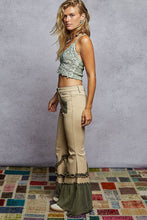 Load image into Gallery viewer, Vintage Washing Solid Double Gauze Ruffle Twill Pants: DENIM
