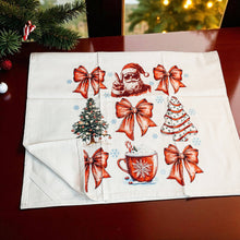 Load image into Gallery viewer, Christmas Kitchen Towels | 100% Cotton | With Hanging Loop: Merry Christmas Glitter