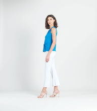 Load image into Gallery viewer, Sleeveless V-Neck Center Front Tie Top: NAVY