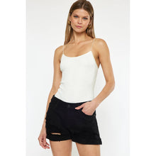 Load image into Gallery viewer, BLACK denim mid rise with rigid ends