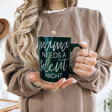 Load image into Gallery viewer, Mama Needs a Silent Night Coffee Mug, Funny Christmas Gift: Christmas Spirit-Red Mug