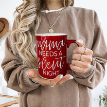Load image into Gallery viewer, Mama Needs a Silent Night Coffee Mug, Funny Christmas Gift: Christmas Spirit-Red Mug