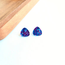Load image into Gallery viewer, Gemma Studs - Purple Sparkle