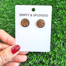 Load image into Gallery viewer, Glitter Basketball Studs // Game Day