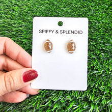 Load image into Gallery viewer, Glitter Football Studs // Game Day
