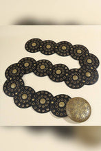 Load image into Gallery viewer, Round Panel Eyelet Western Belts: Brown / 101cm