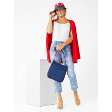 Load image into Gallery viewer, EverStretch Star Print Capri with Fringe: Light Denim
