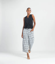 Load image into Gallery viewer, Sleeveless V-Neck Center Front Tie Top: NAVY
