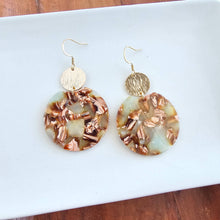 Load image into Gallery viewer, Zoey Earrings - Seafoam & Rust // Fall, Jewelry, Gifts