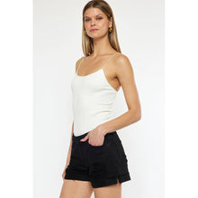 Load image into Gallery viewer, BLACK denim mid rise with rigid ends