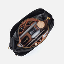 Load image into Gallery viewer, Kori Hobo shoulder bag in pebbled leather Black