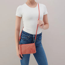 Load image into Gallery viewer, Darcy crossbody in Wolven Straw in Wild Rose woven straw