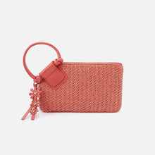 Load image into Gallery viewer, Sable wristlet in Wolven straw Wild Rose