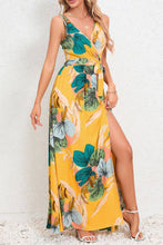 Load image into Gallery viewer, UNISHE - Wrap V Neck Pleated Maxi Floral Dress With Sash HYG150: White / S
