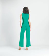 Load image into Gallery viewer, Sleeveless V-Neck Center Front Tie Top: NAVY