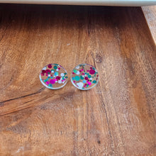 Load image into Gallery viewer, Sophie Studs - Blue Violet Confetti