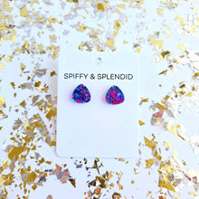 Load image into Gallery viewer, Gemma Studs - Purple Sparkle