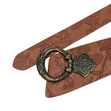 Load image into Gallery viewer, Street Fashion Punk Style Patterned Leather Belt : Brown / 107cm