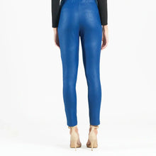 Load image into Gallery viewer, Liquid Leather ™ Sheen Skinny Pocket Pant: Cobalt