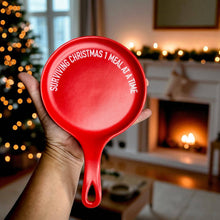Load image into Gallery viewer, Red Christmas Spoon Rest | Funny Holiday Kitchen Gift Sets: Deck Halls-Red / NO Wooden Spoon