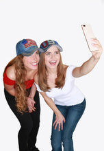 Load image into Gallery viewer, Crystallized American Flag Cap - Blue