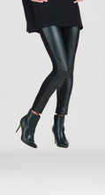Load image into Gallery viewer, Liquid Leather™ Sheen Two-Tone Legging: Black