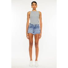 Load image into Gallery viewer, High rise mom shorts in medium denim-SALE