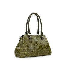Load image into Gallery viewer, Patricia Nash - Johanne Satchel - Brazilian Supple Tooled: Olive