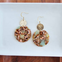 Load image into Gallery viewer, Zoey Earrings - Seafoam & Rust // Fall, Jewelry, Gifts