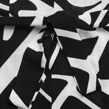 Load image into Gallery viewer, Summer Sleeveless Leaf Print Jumpsuit : Black / White
