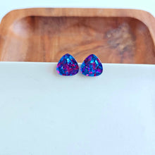 Load image into Gallery viewer, Gemma Studs - Purple Sparkle