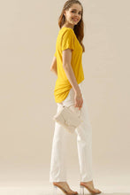 Load image into Gallery viewer, SOLID V NECK SHORT SLEEVE T SHIRT TOPS: RED