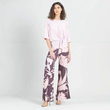 Load image into Gallery viewer, Palazzo Pant - Floral Stem: PINK/COCO / SALE