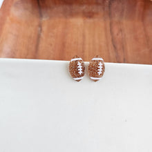 Load image into Gallery viewer, Glitter Football Studs // Game Day
