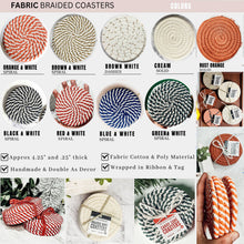 Load image into Gallery viewer, Candy cane  Coasters, Red White Christmas Coaster Set: Red-4pk
